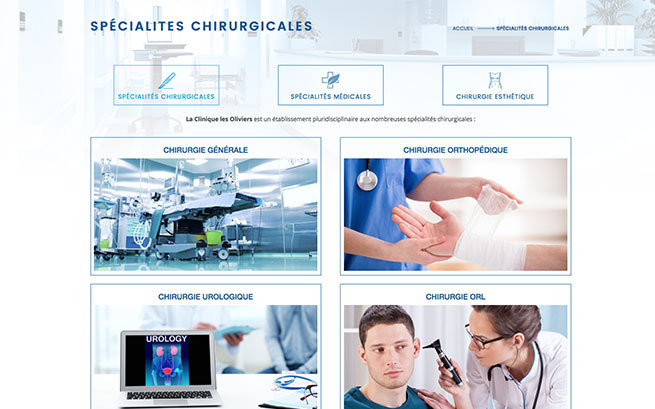 Elyos Digital, nouveau site web Clinique les Oliviers