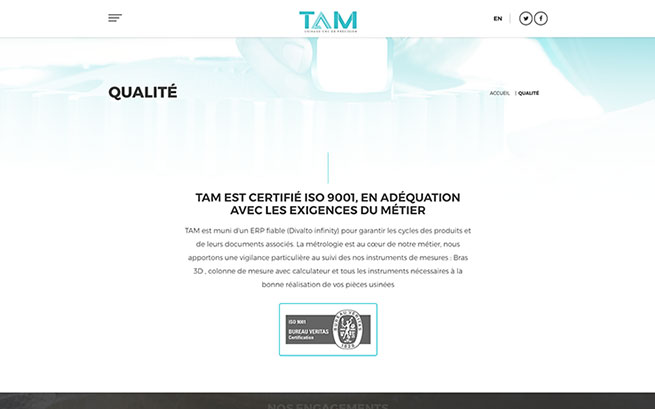 Elyos Digital, nouveau site web TAM