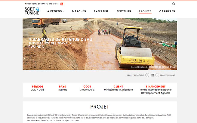 Elyos digital, corporate web site scet tunisie