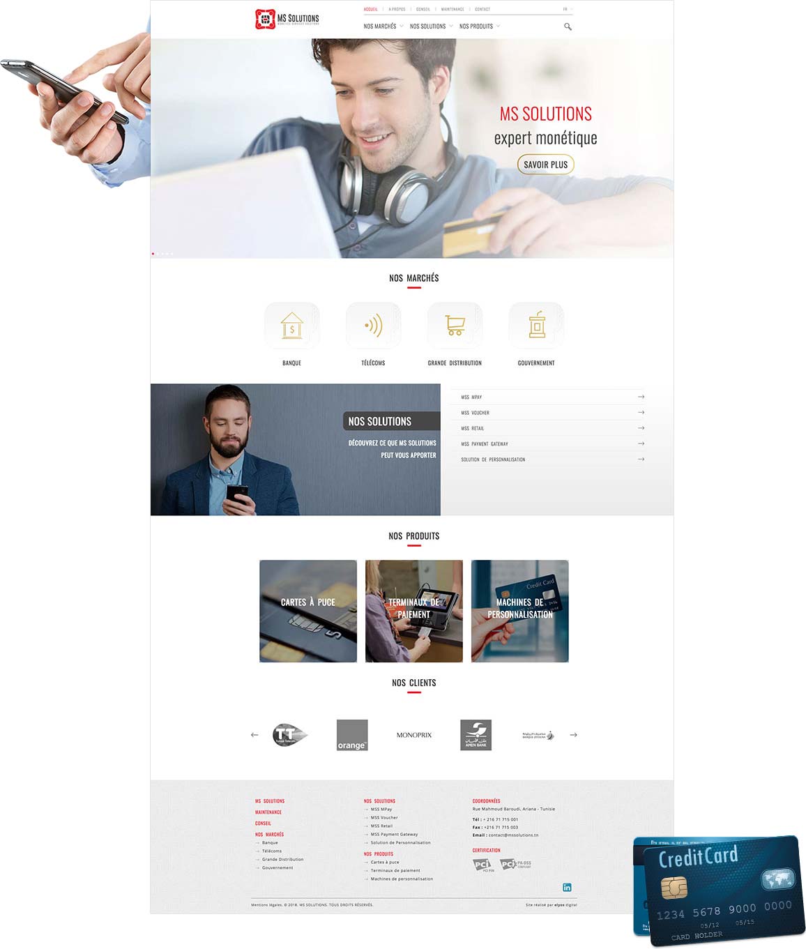Elyos Digital, corporate web site monetic