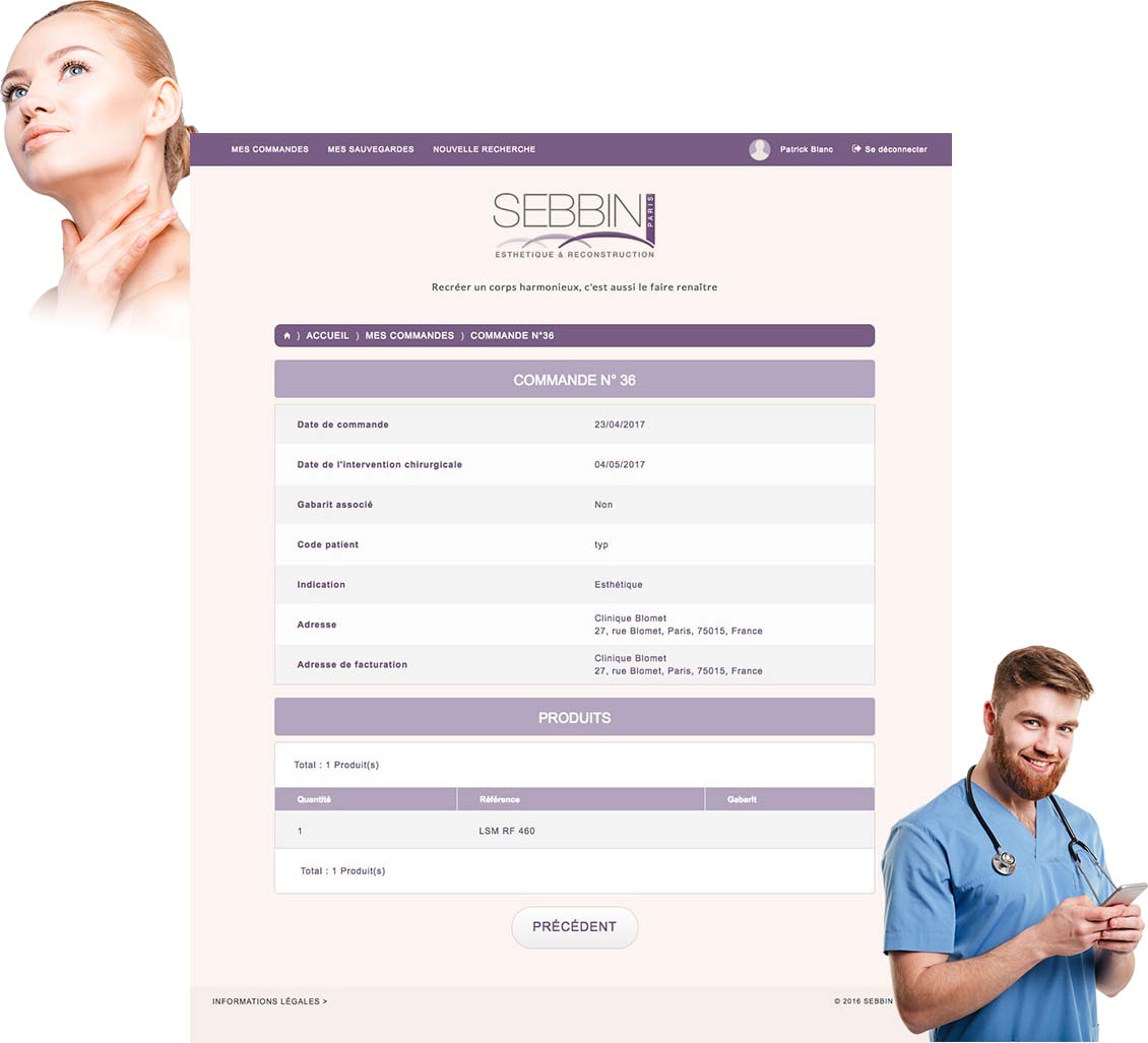 Elyos Digital, application web medical